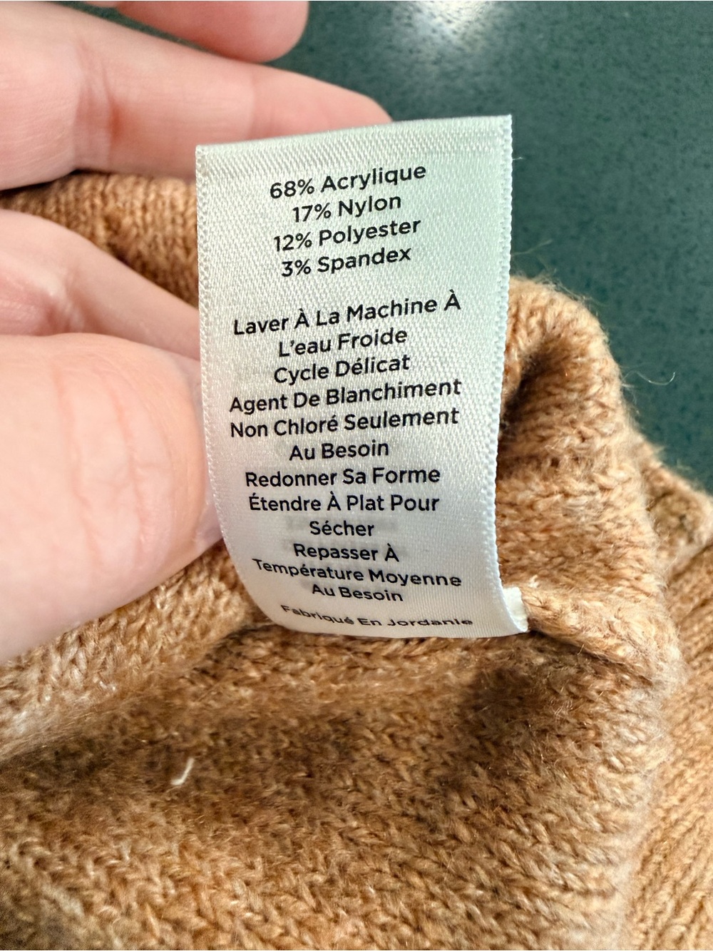 Talbots Petite Small Half Zip Sweater Camel Tan Openwork Knit NWT - Picture 10 of 10